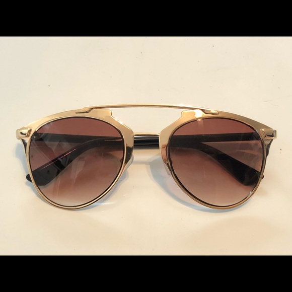 Accessories - Gold crossbar sunglasses